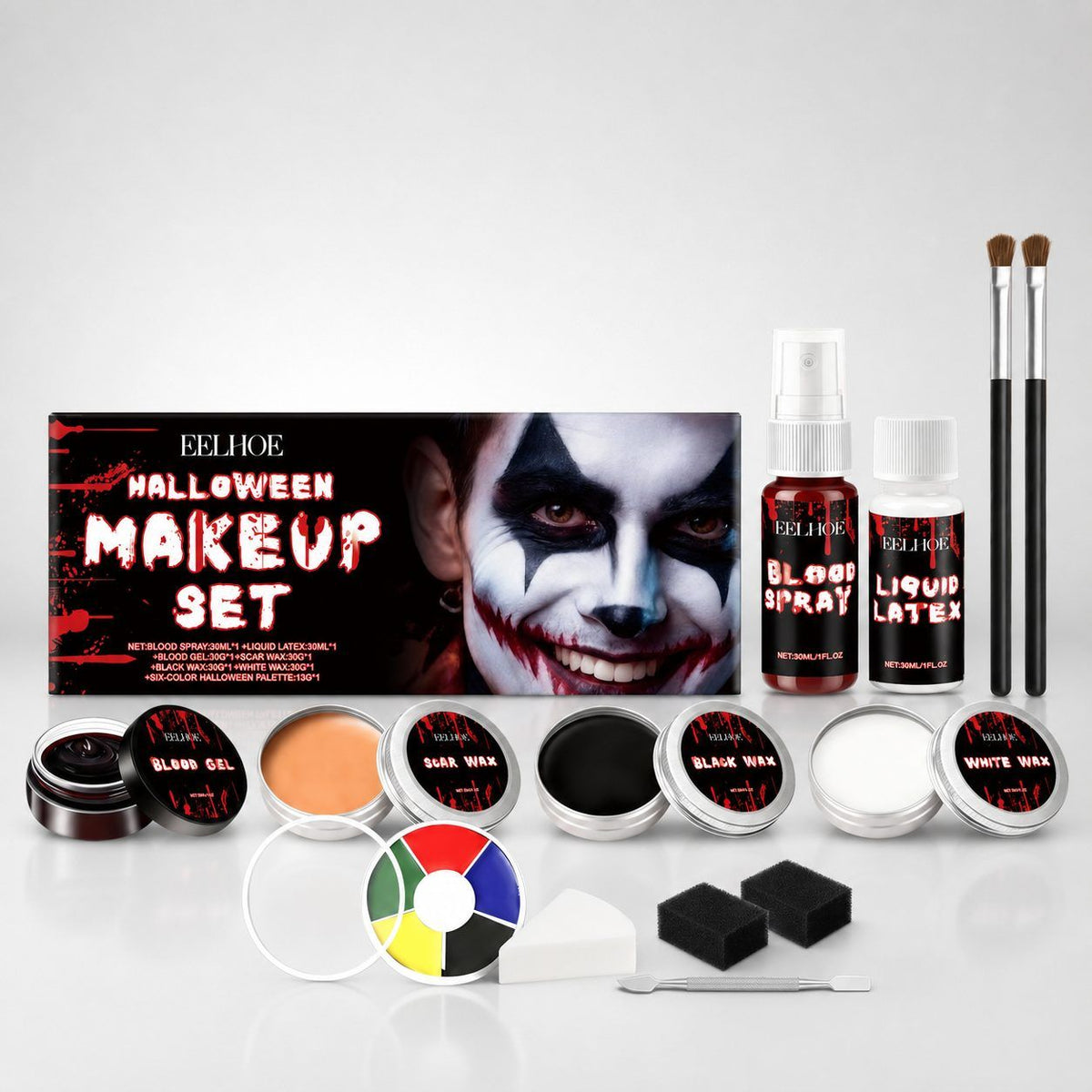 Kit maquillage effets spéciaux Halloween EELHOE - vue 1
