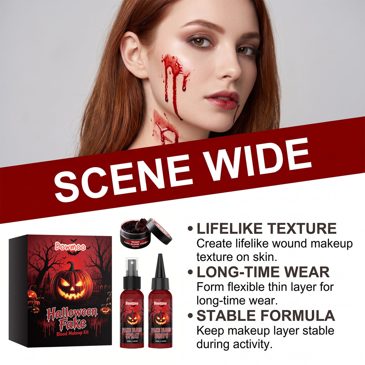 Kit maquillage faux sang Halloween - vue 5