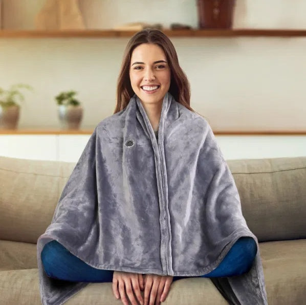 Couverture chauffante USB poncho châle - vue 4