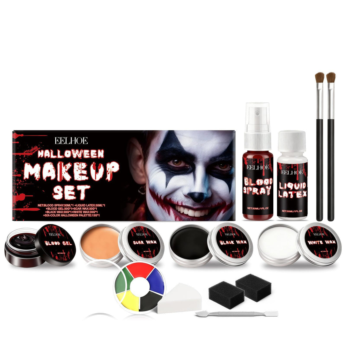 Kit maquillage effets spéciaux Halloween EELHOE - vue 2
