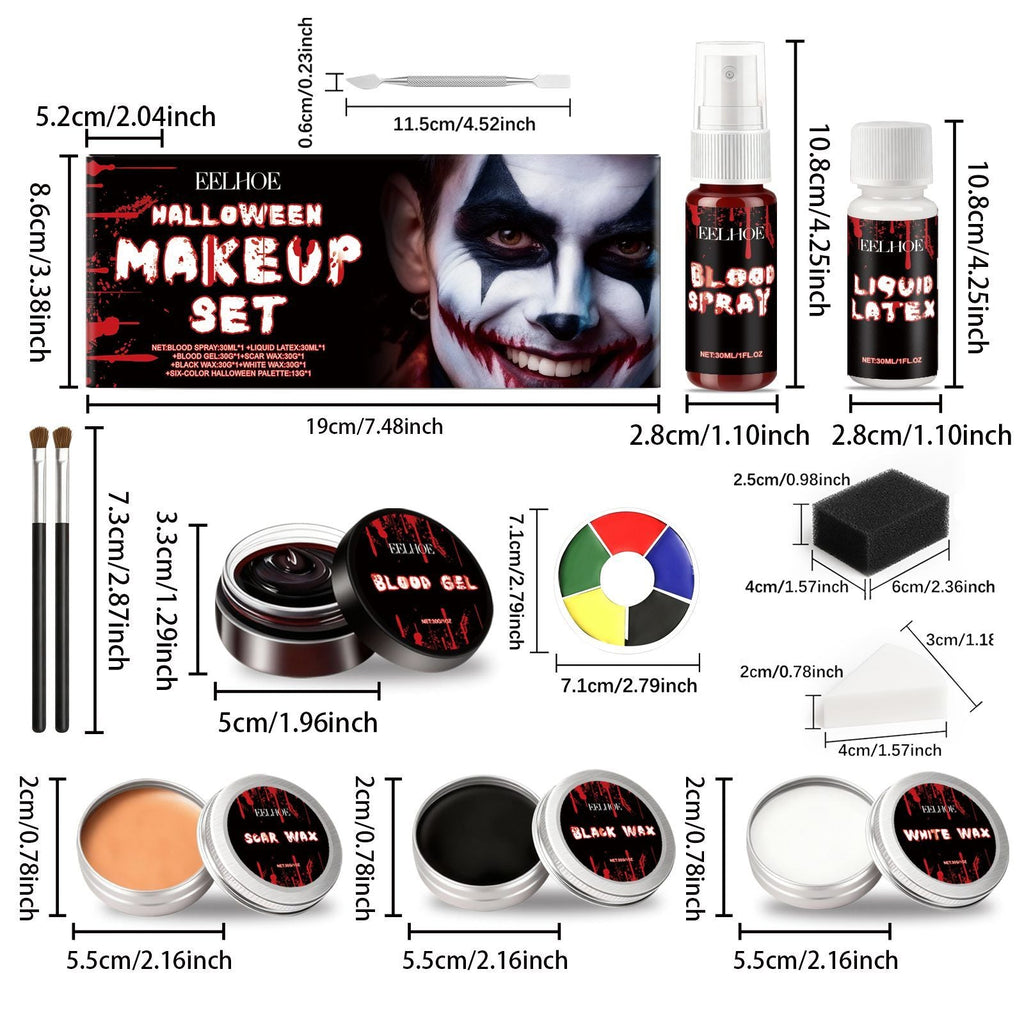 Kit Maquillage Effets Spéciaux Halloween EELHOE - Ma boutique pharaonMa boutique pharaon