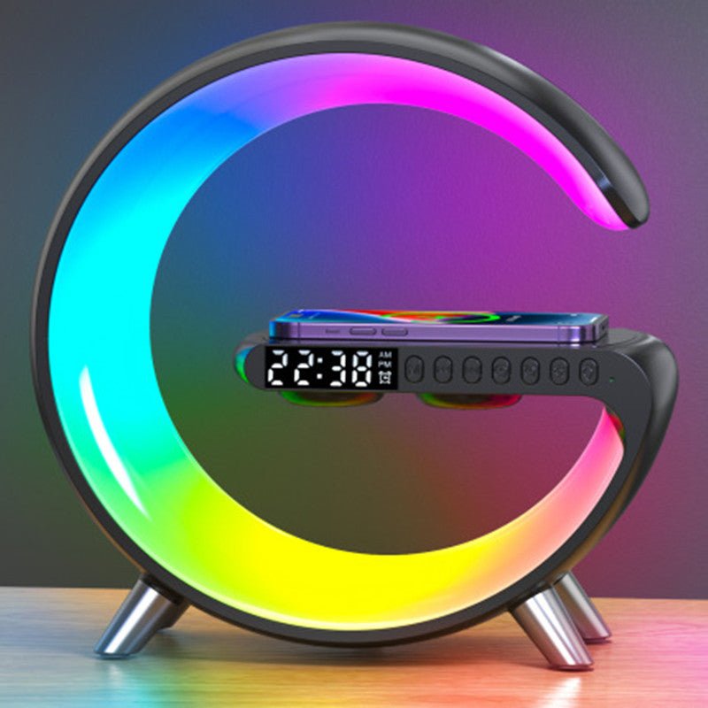 Lampe LED Intelligente en Forme de G avec Haut-Parleur Bluetooth et Chargeur Sans Fil - Contrôle par Application, Décoration Chambre - Ma boutique pharaonMa boutique pharaon