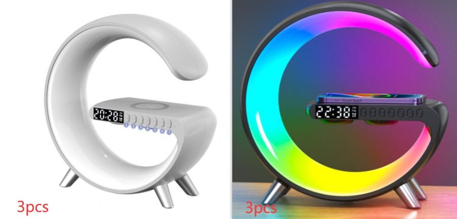Lampe LED Intelligente en Forme de G avec Haut-Parleur Bluetooth et Chargeur Sans Fil - Contrôle par Application, Décoration Chambre - Ma boutique pharaonMa boutique pharaon