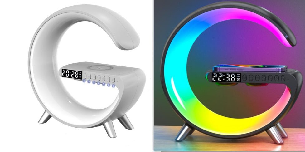 Lampe LED Intelligente en Forme de G avec Haut-Parleur Bluetooth et Chargeur Sans Fil - Contrôle par Application, Décoration Chambre - Ma boutique pharaonMa boutique pharaon