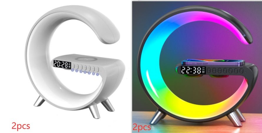 Lampe LED Intelligente en Forme de G avec Haut-Parleur Bluetooth et Chargeur Sans Fil - Contrôle par Application, Décoration Chambre - Ma boutique pharaonMa boutique pharaon
